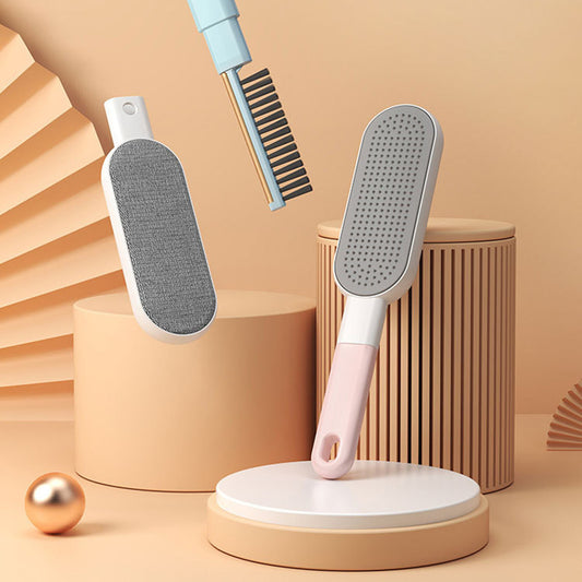 Brosse Anti-Poils 4en1 – Chiens & Chats | Nettoie & Masse
